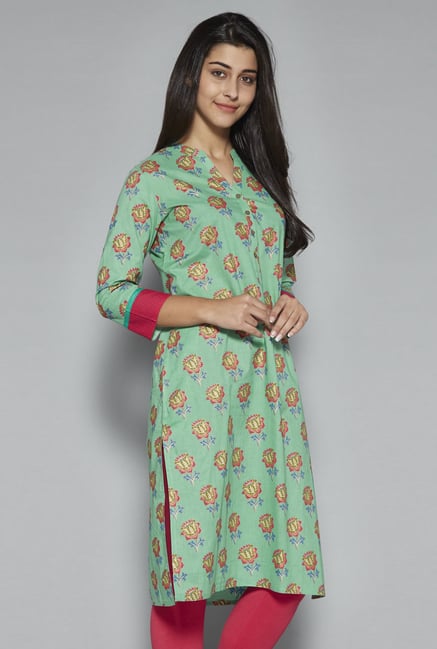 Utsa by Westside Turquoise Pure Cotton Kurta Utsa by Westside Turquoise Pure Cotton Kurta