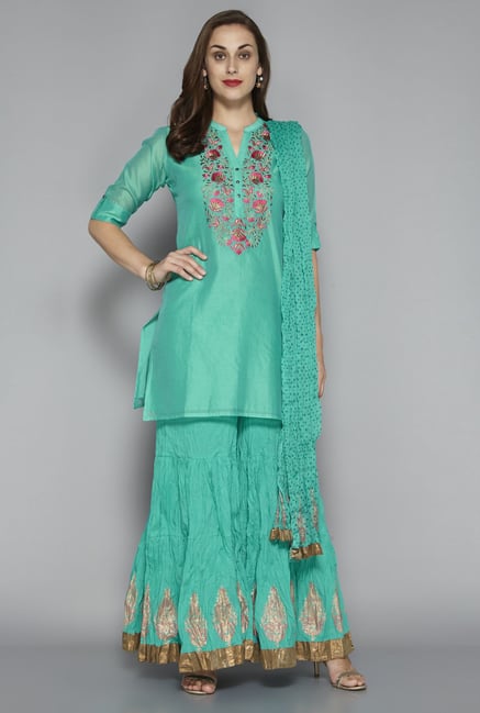 Vark by Westside Sea Green Ethnic Set Vark by Westside Sea Green Ethnic Set