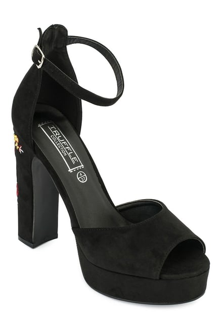 Truffle Collection Black Ankle Strap Sandals Truffle Collection Black Ankle Strap Sandals