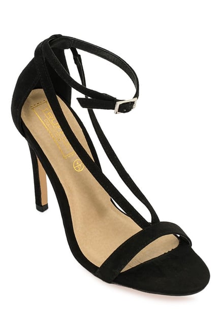 Truffle Collection Black Ankle Strap Stilettos Truffle Collection Black Ankle Strap Stilettos