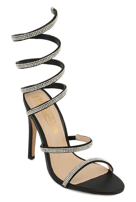 Truffle Collection Black Gladiator Stilettos Truffle Collection Black Gladiator Stilettos