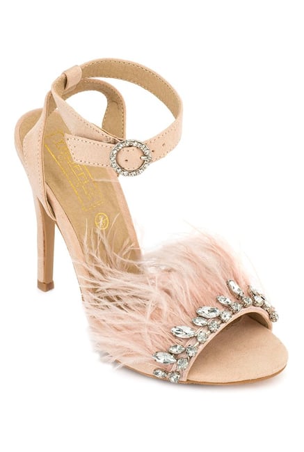 Truffle Collection Nude Ankle Strap Stilettos Truffle Collection Nude Ankle Strap Stilettos