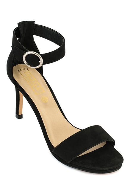 Truffle Collection Black Ankle Strap Stilettos Truffle Collection Black Ankle Strap Stilettos