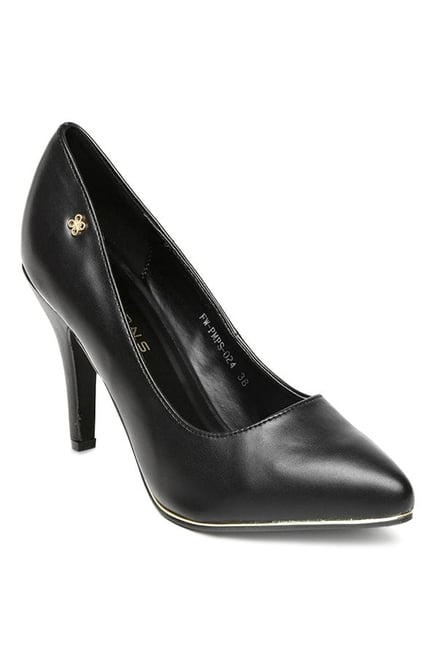 Addons Black Stiletto Heeled Pumps Addons Black Stiletto Heeled Pumps