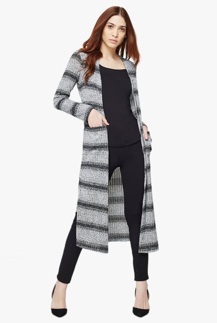 AND Grey Printed Longline Shrug AND Grey Printed Longline Shrug