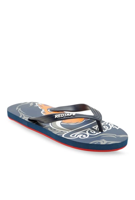 Red Tape Navy & Orange Flip Flops Red Tape Navy & Orange Flip Flops