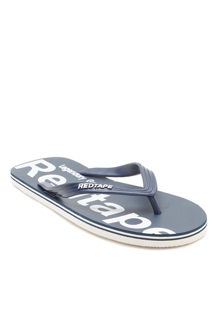 Red Tape Navy & White Flip Flops Red Tape Navy & White Flip Flops