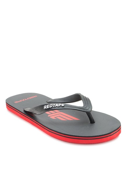 Red Tape Black & Red Flip Flops Red Tape Black & Red Flip Flops