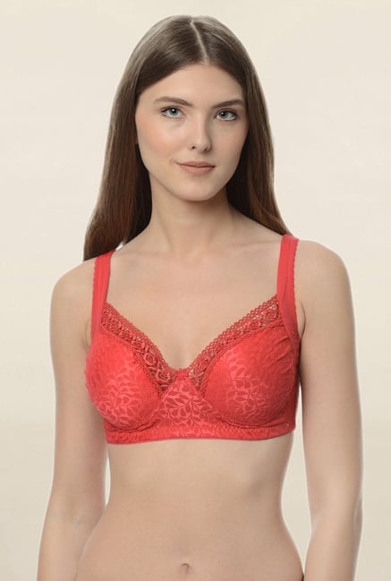 Da Intimo Red Non Wired Padded Seamless Bra Da Intimo Red Non Wired Padded Seamless Bra