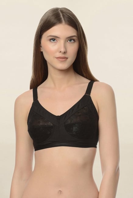 Da Intimo Black Non Wired Non Padded Minimizer Bra Da Intimo Black Non Wired Non Padded Minimizer Bra