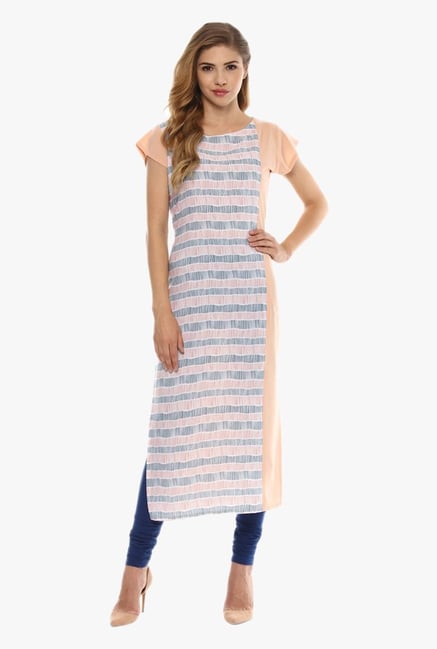 Ziyaa Pink & Blue Printed Kurta Ziyaa Pink & Blue Printed Kurta