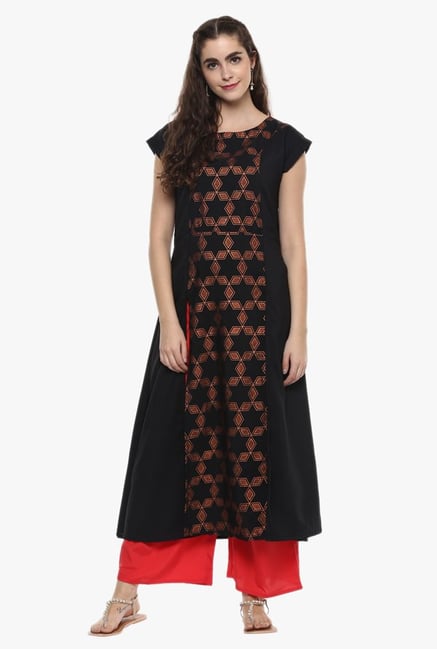 Ziyaa Black Printed Kurta Ziyaa Black Printed Kurta