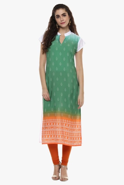 Ziyaa Green Printed Kurta Ziyaa Green Printed Kurta