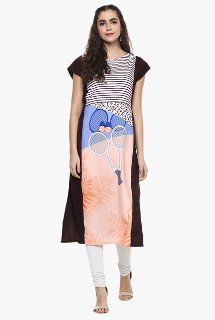 Ziyaa Multicolor Printed Kurta Ziyaa Multicolor Printed Kurta