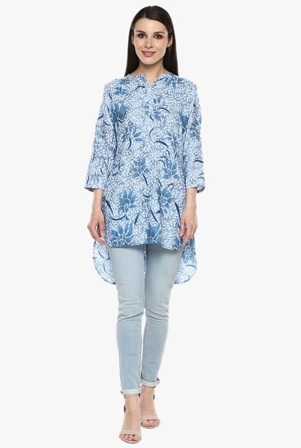 Ziyaa Blue Printed Tunic Ziyaa Blue Printed Tunic