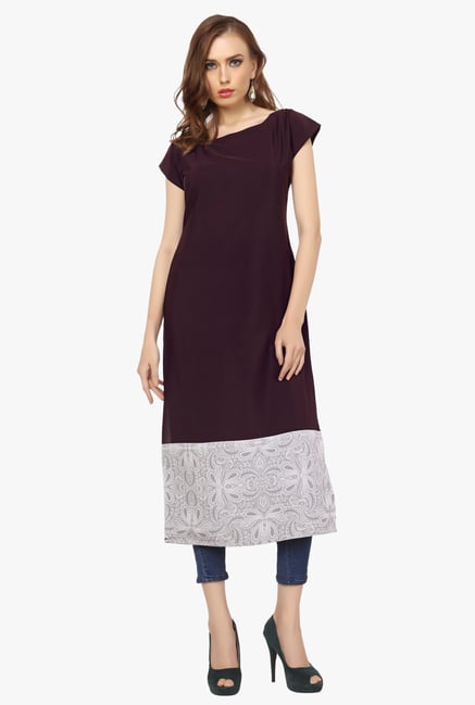 Ziyaa Maroon Printed Kurta Ziyaa Maroon Printed Kurta