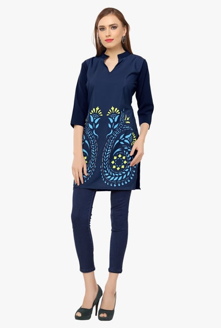 Ziyaa Blue Printed Tunic Ziyaa Blue Printed Tunic
