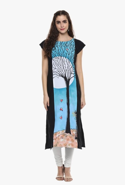 Ziyaa Blue Printed Kurta Ziyaa Blue Printed Kurta