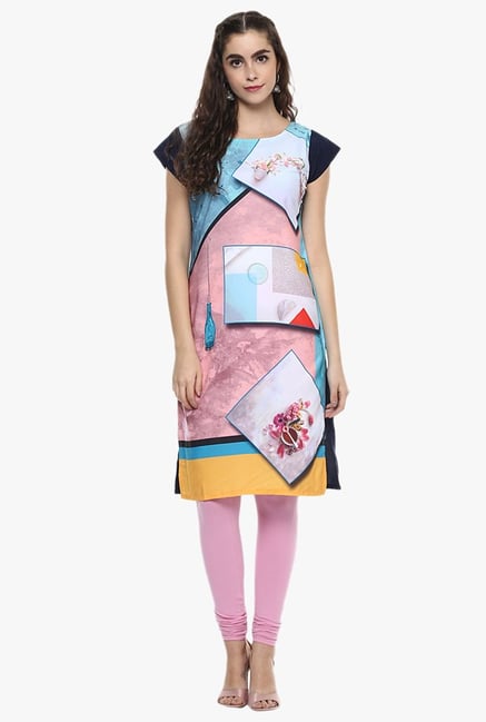 Ziyaa Multicolor Printed Kurta Ziyaa Multicolor Printed Kurta