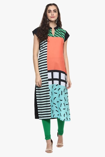 Ziyaa Multicolor Printed Kurta Ziyaa Multicolor Printed Kurta