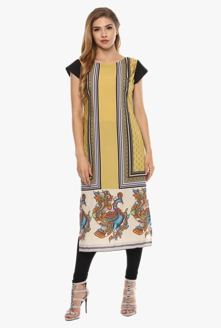 Ziyaa Mustard Printed Kurta Ziyaa Mustard Printed Kurta