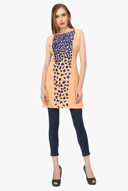 Ziyaa Peach Printed Tunic Ziyaa Peach Printed Tunic
