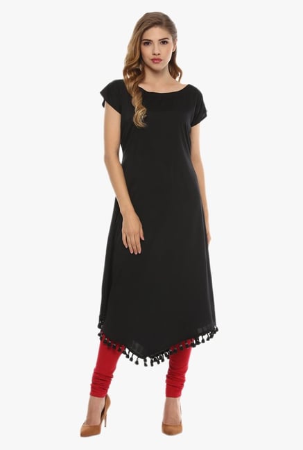 Ziyaa Black Crepe Kurta Ziyaa Black Crepe Kurta