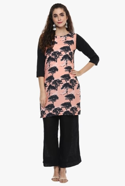 Ziyaa Peach Printed Kurti Ziyaa Peach Printed Kurti
