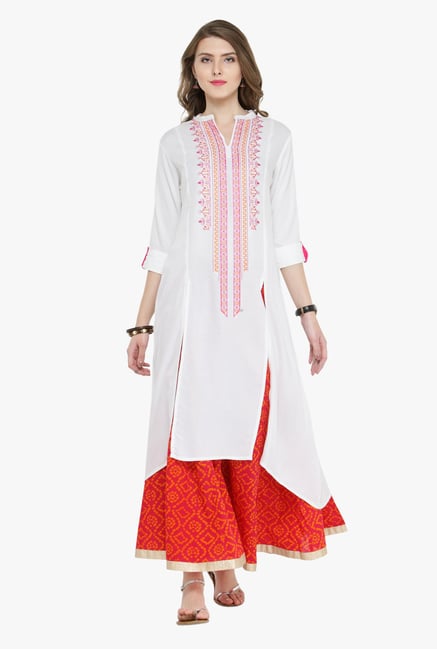 Varanga White Embroidered Kurta Varanga White Embroidered Kurta