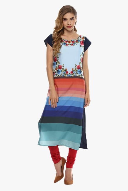 Ziyaa Multicolor Floral Print Kurta Ziyaa Multicolor Floral Print Kurta