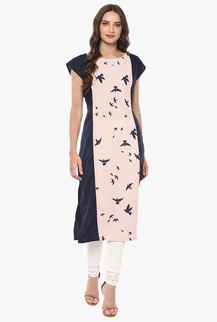 Ziyaa Navy Printed Kurta Ziyaa Navy Printed Kurta
