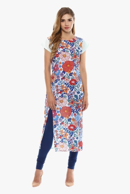 Ziyaa Multicolor Floral Print Kurta Ziyaa Multicolor Floral Print Kurta