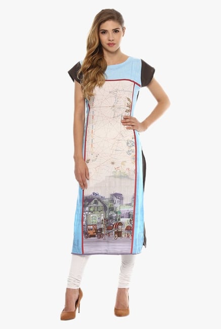 Ziyaa Multicolor Printed Kurta Ziyaa Multicolor Printed Kurta