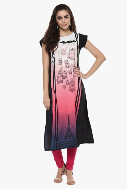 Ziyaa Multicolor Printed Kurta Ziyaa Multicolor Printed Kurta