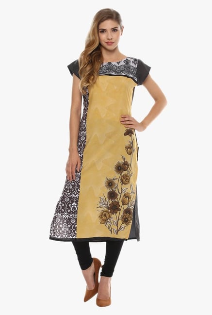 Ziyaa Mustard Printed Kurta Ziyaa Mustard Printed Kurta