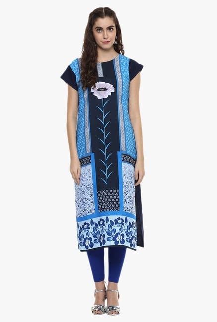 Ziyaa Blue Printed Kurta Ziyaa Blue Printed Kurta