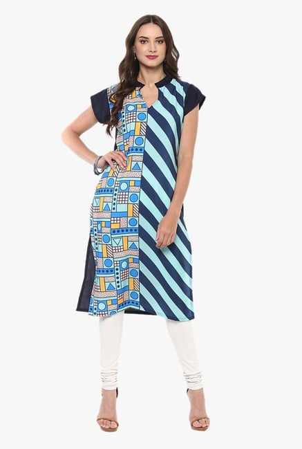 Ziyaa Blue Printed Kurta Ziyaa Blue Printed Kurta