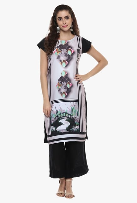 Ziyaa Grey Printed Kurta Ziyaa Grey Printed Kurta