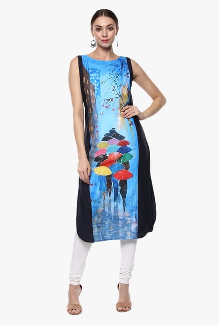 Ziyaa Blue Printed Kurta Ziyaa Blue Printed Kurta