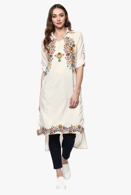 Ziyaa White Striped Kurta Ziyaa White Striped Kurta