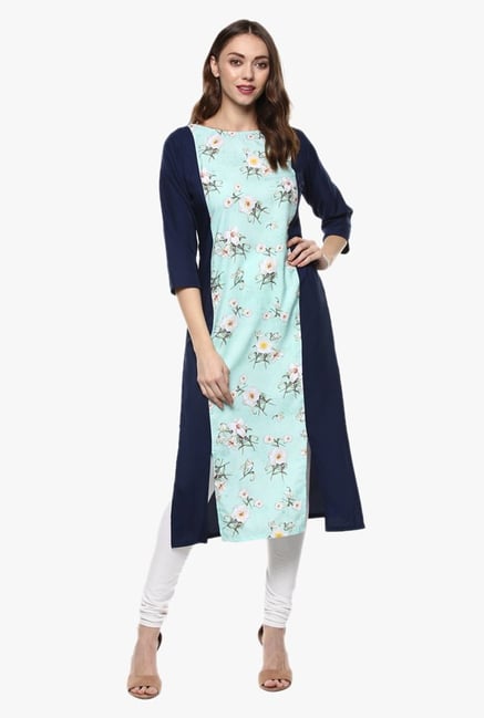 Ziyaa Blue Printed Kurta Ziyaa Blue Printed Kurta