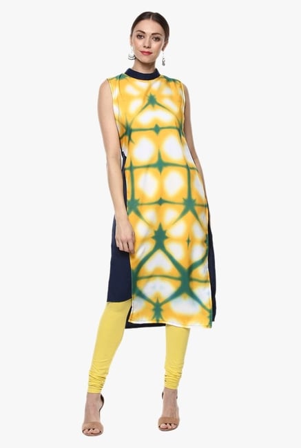 Ziyaa Yellow Printed Kurta Ziyaa Yellow Printed Kurta