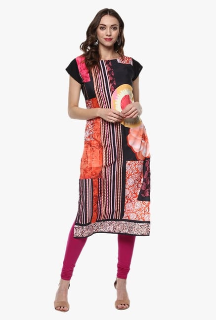 Ziyaa Black Printed Kurta Ziyaa Black Printed Kurta