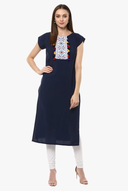 Ziyaa Navy Printed Kurta Ziyaa Navy Printed Kurta