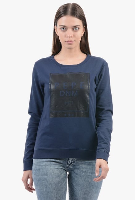 Pepe Jeans Navy Printed Sweatshirt Pepe Jeans Navy Printed Sweatshirt