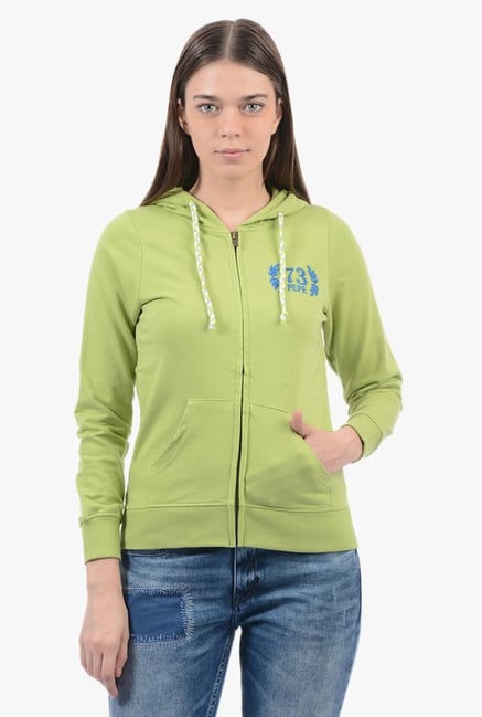 Pepe Jeans Green Regular Fit Hoodie Pepe Jeans Green Regular Fit Hoodie