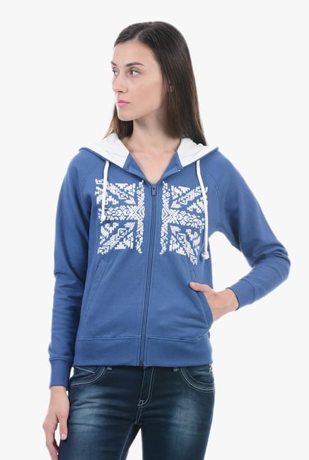 Pepe Jeans Navy Embroidered Hoodie Pepe Jeans Navy Embroidered Hoodie