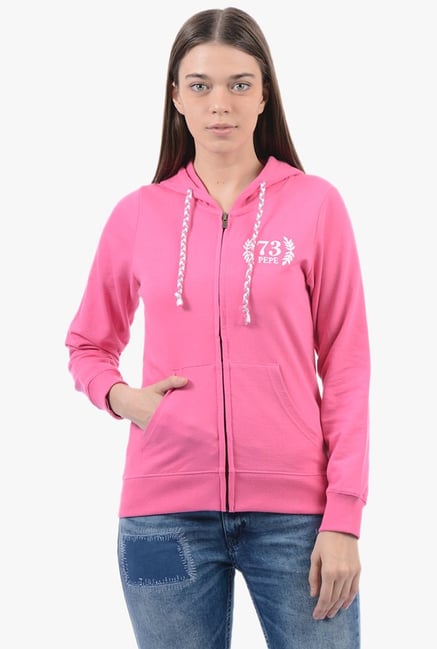 Pepe Jeans Pink Regular Fit Hoodie Pepe Jeans Pink Regular Fit Hoodie