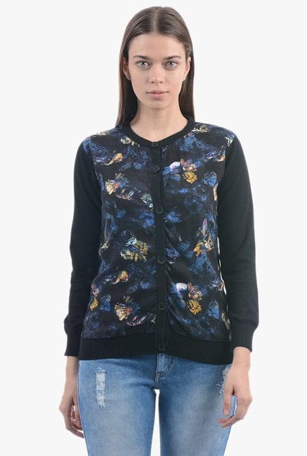 Pepe Jeans Black Printed Sweater Pepe Jeans Black Printed Sweater