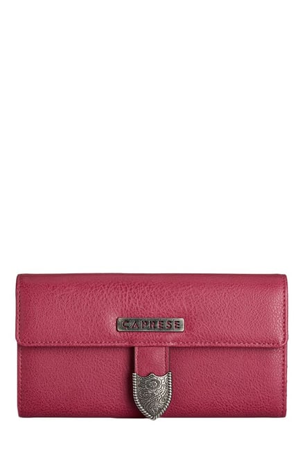Caprese Miles Berry Red Solid Tri-Fold Wallet Caprese Miles Berry Red Solid Tri-Fold Wallet